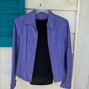 Purple Women's Leather Jacket